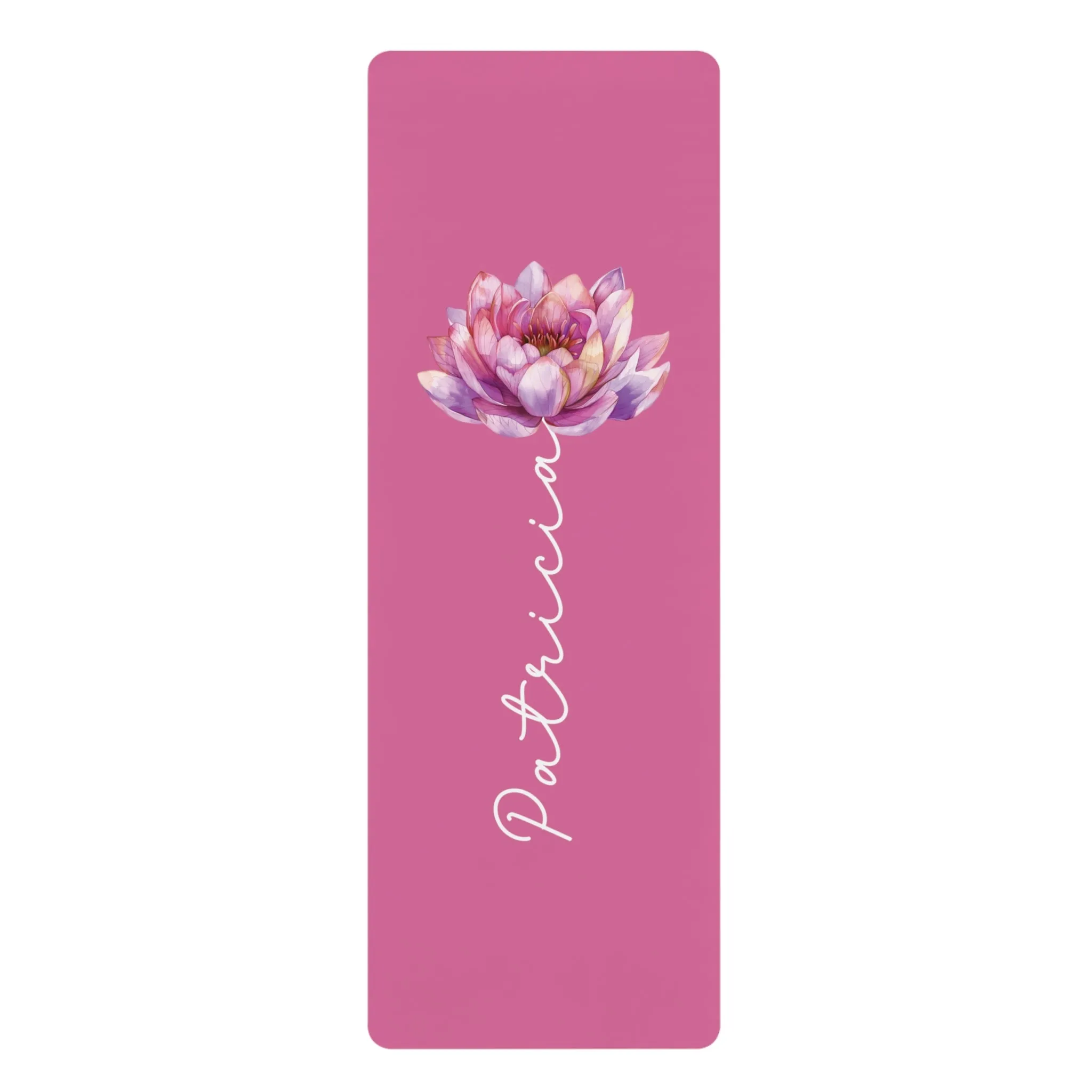 Personalized Yoga Mat | Lotus Watercolor | Non-Slip, Comfort, Extra Stability