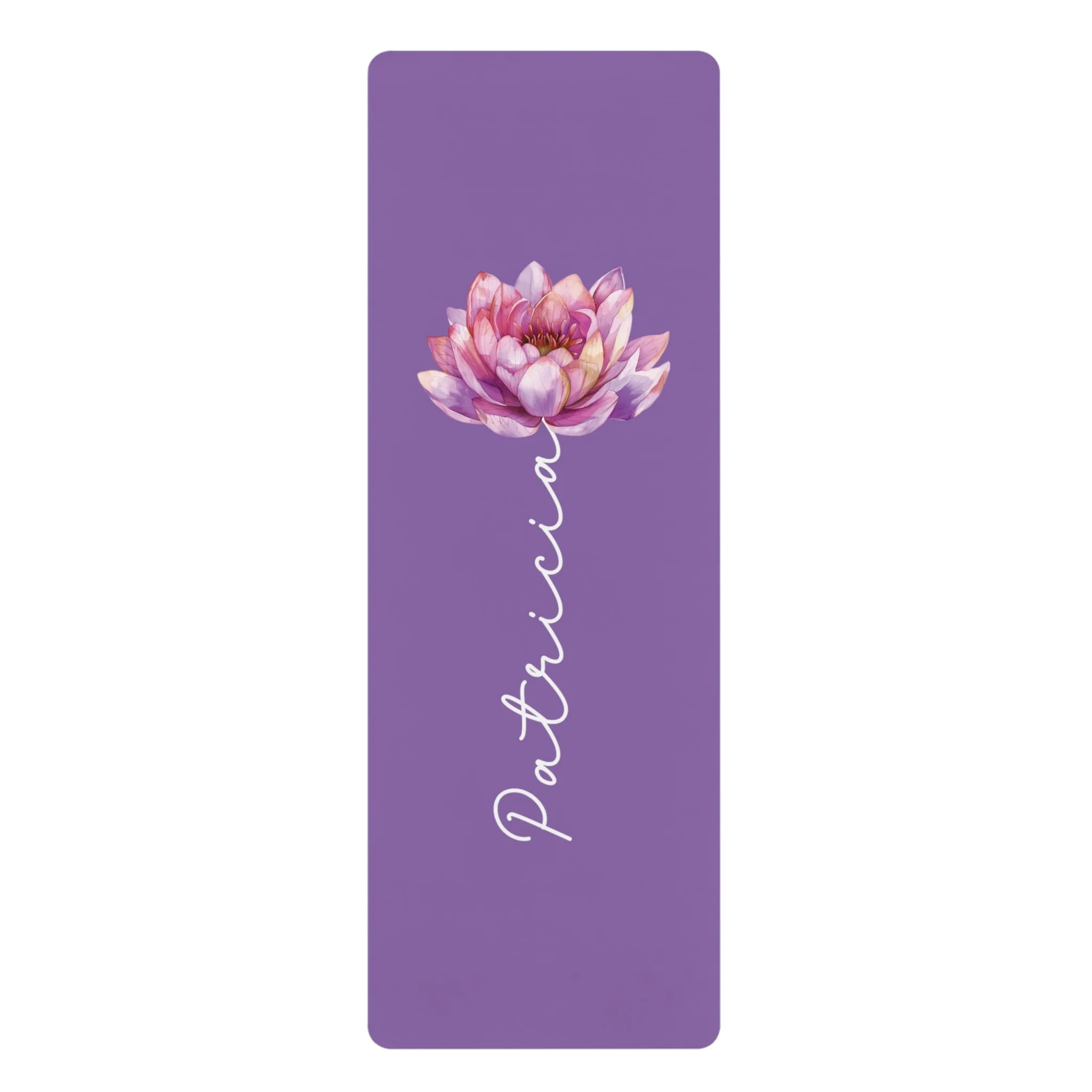 Personalized Yoga Mat | Lotus Watercolor | Non-Slip, Comfort, Extra Stability