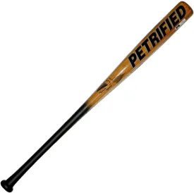 Pinnacle Sports Petrified Series Youth Hickory Wood & Bamboo Baseball Bat Hybrid- Rubberized Grip Handle - 1 Year Warranty