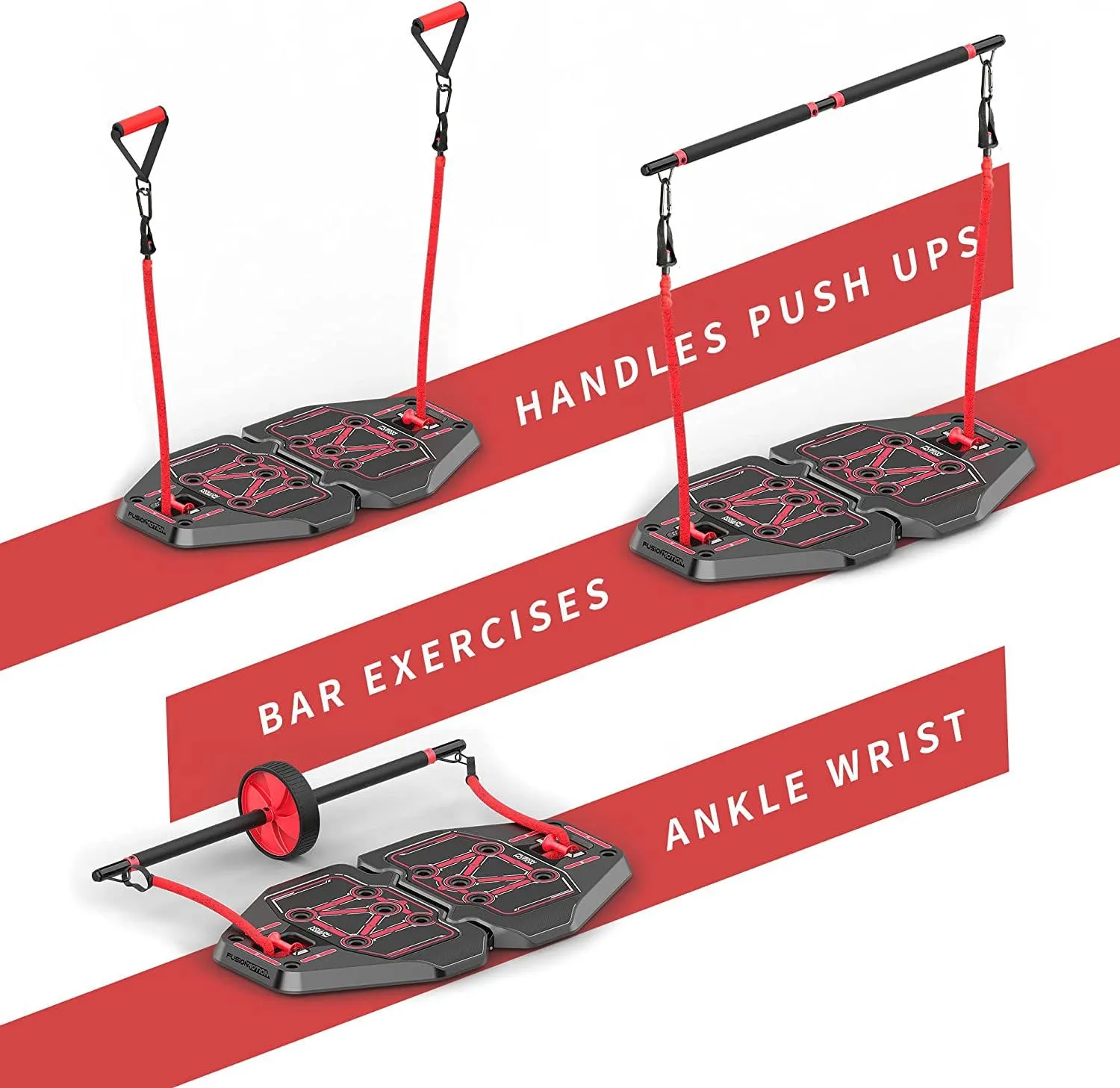 Portable Fitness Home Gym Equipment Kit W/ Push Up board