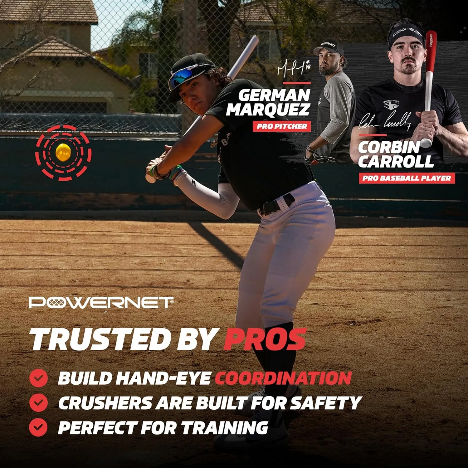 PowerNet Overload and Underload Training Bats, Rapid Stick or Overload Bat, Slim Barrel Design, Build Hand-Eye Coordination