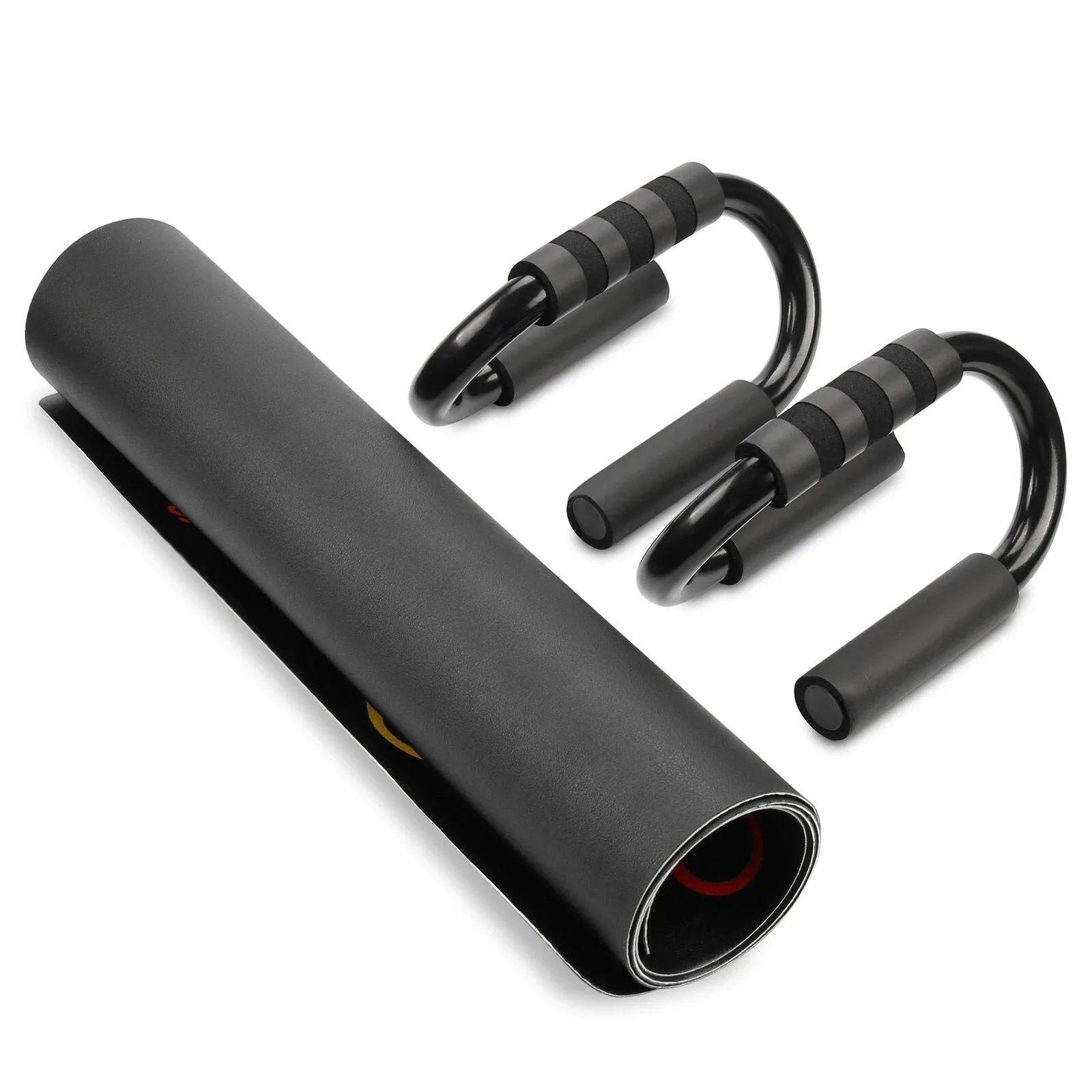Push Up Bars Stand S Shape Fitness Workout Gym Exercise with Push-Up Training Mat