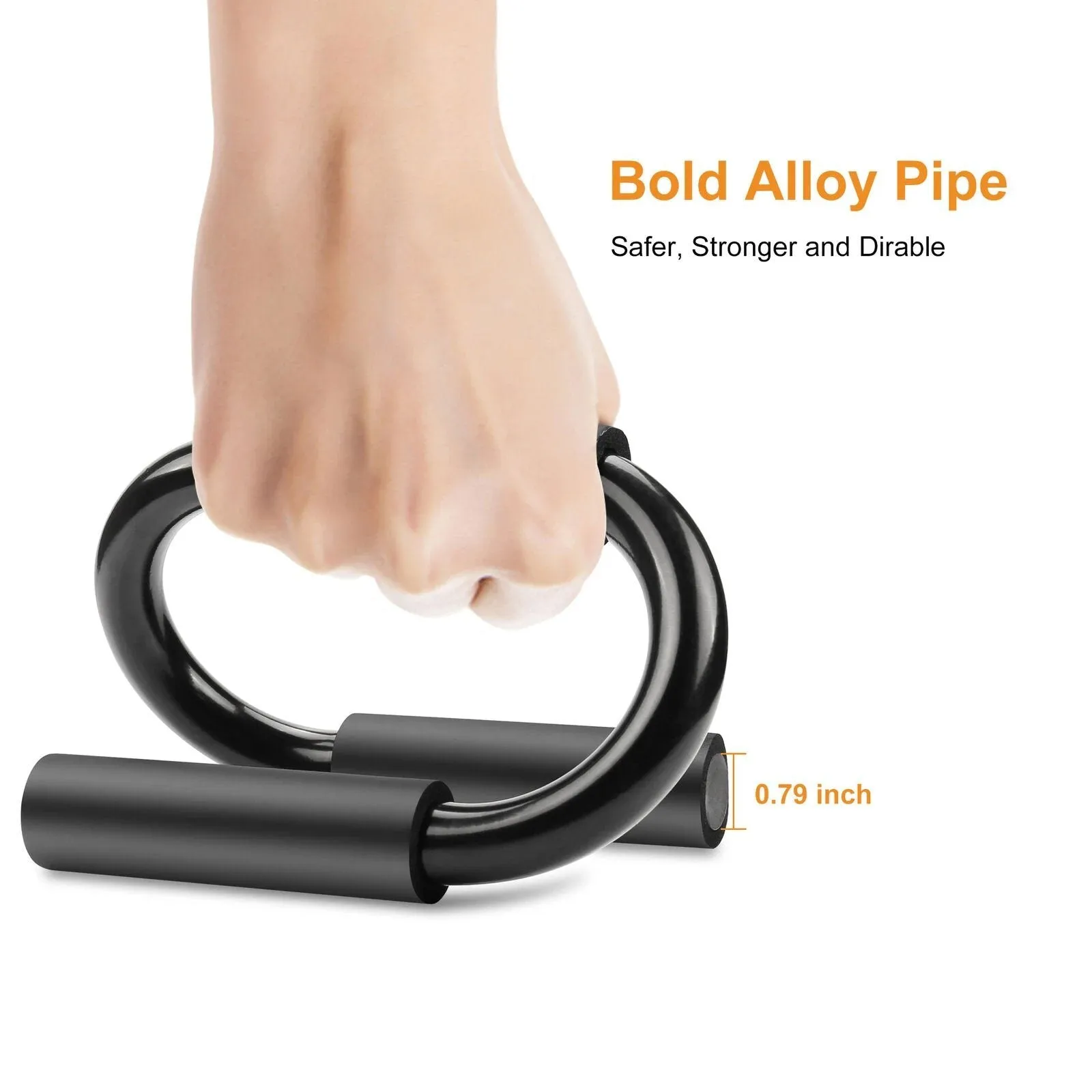 Push Up Bars Stand S Shape Fitness Workout Gym Exercise with Push-Up Training Mat