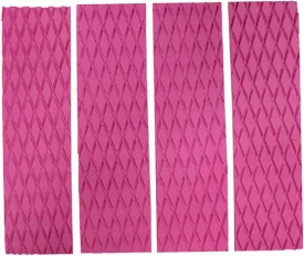 Surfboard Traction Pads Anti-Slip Surf Board Pads Skimboard Foot Pad Surfing Skimboard Sticker Front Tail Deck Mat Pink 4PCS