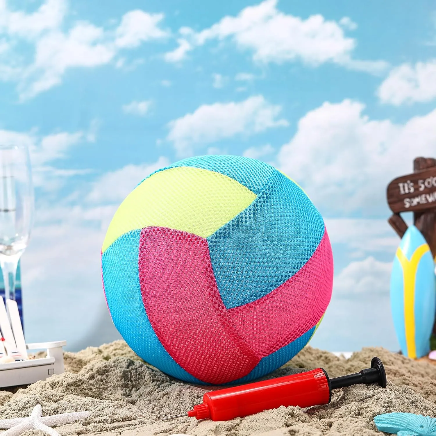 Threan 8.5 Inch Waterproof Volleyball with Sure Grip Technology Water Beach Pool Volleyball for Teens Adults Pool Game Outdoor and Indoor