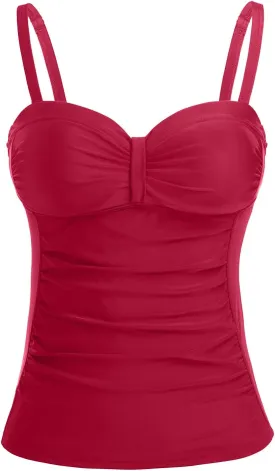 Women's Underwire Tummy Control Swimsuit Top with Push Up - No Bottom Included