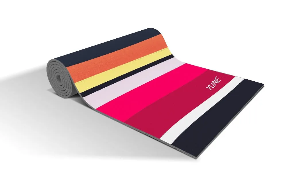 Yoga Mat | 6mm Thick | Striped | Non-Slip | Eco Friendly | Yune Yoga | Houston