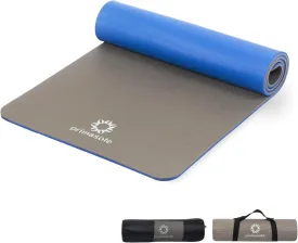 Yoga Mat Eco-Friendly Material 1/2 inch Non-Slip Yoga Pilates Fitness at Home & Gym 4 Colors with Carrying Case & Strap