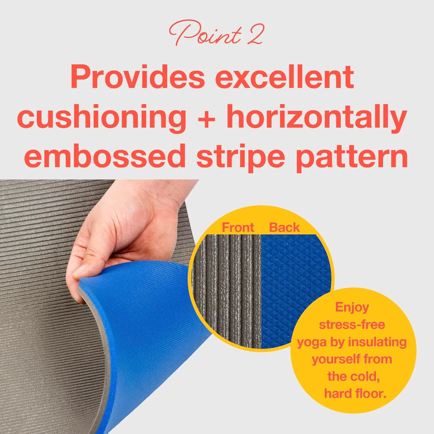 Yoga Mat Eco-Friendly Material 1/2 inch Non-Slip Yoga Pilates Fitness at Home & Gym 4 Colors with Carrying Case & Strap