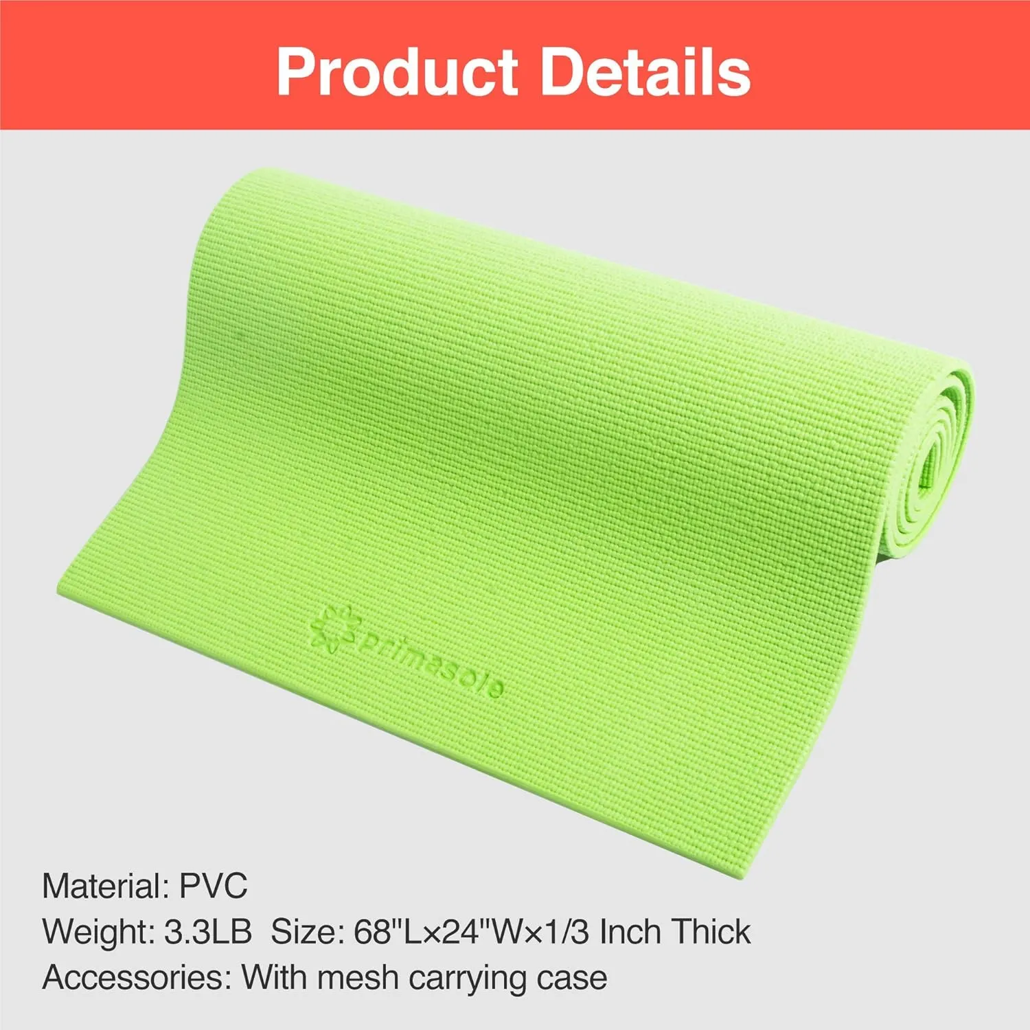 Yoga Mat with Carry Strap for Yoga Pilates Fitness and Floor Workout at Home and Gym Non-slip 9 colors