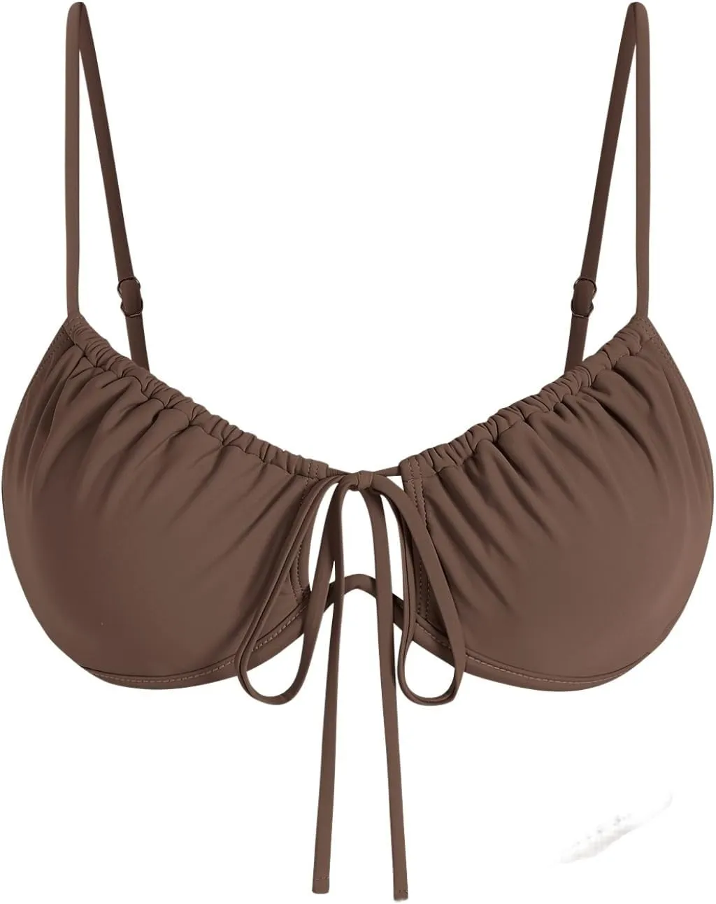 ZAFUL Womens Underwire Bikini Top Push Up Bathing Suit Tops Padded Large Bust Swimsuits Tops Only 2025